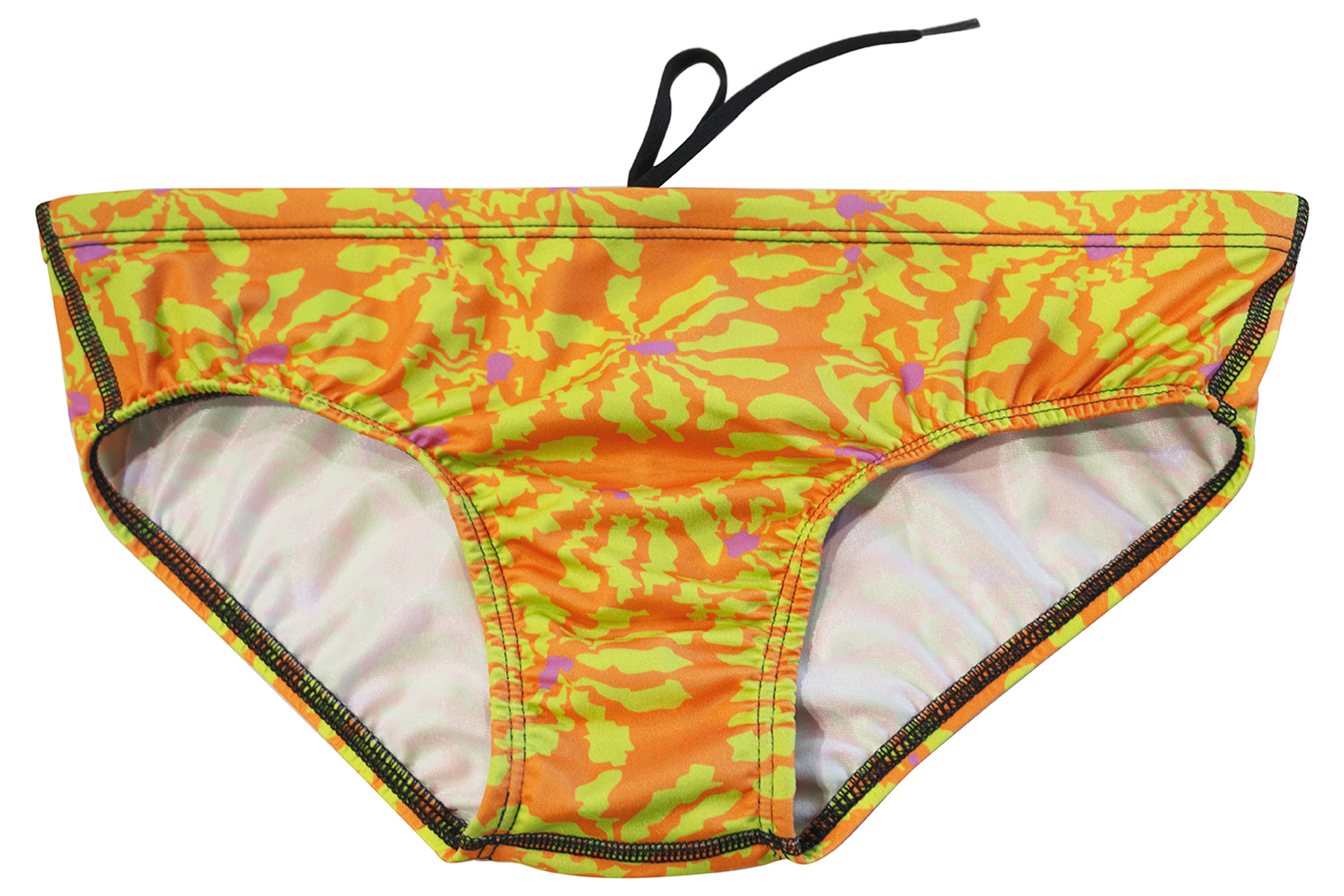 Flower Orange // Mens Mid Brief