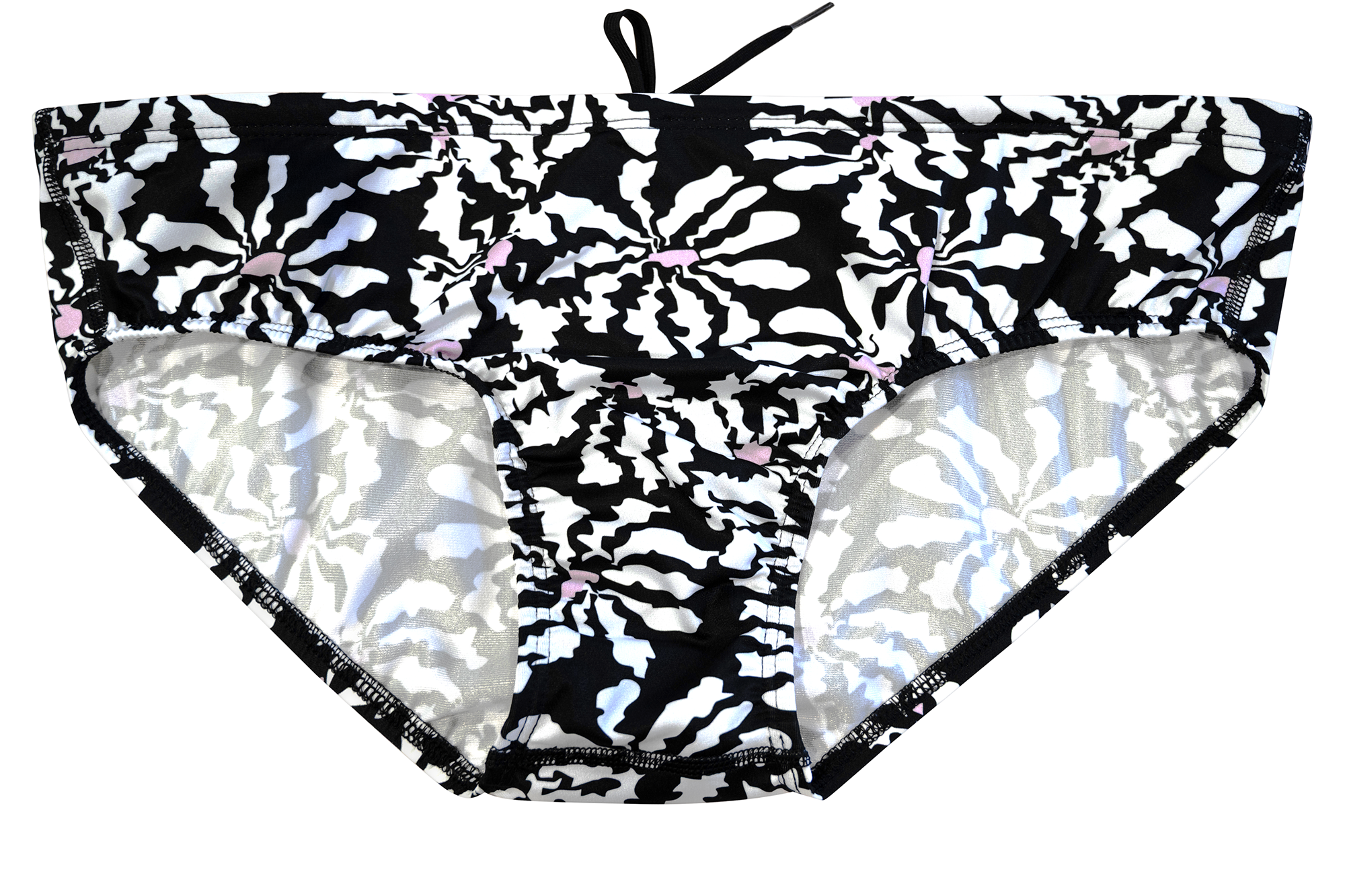 Flower Black // Mens Mid Brief