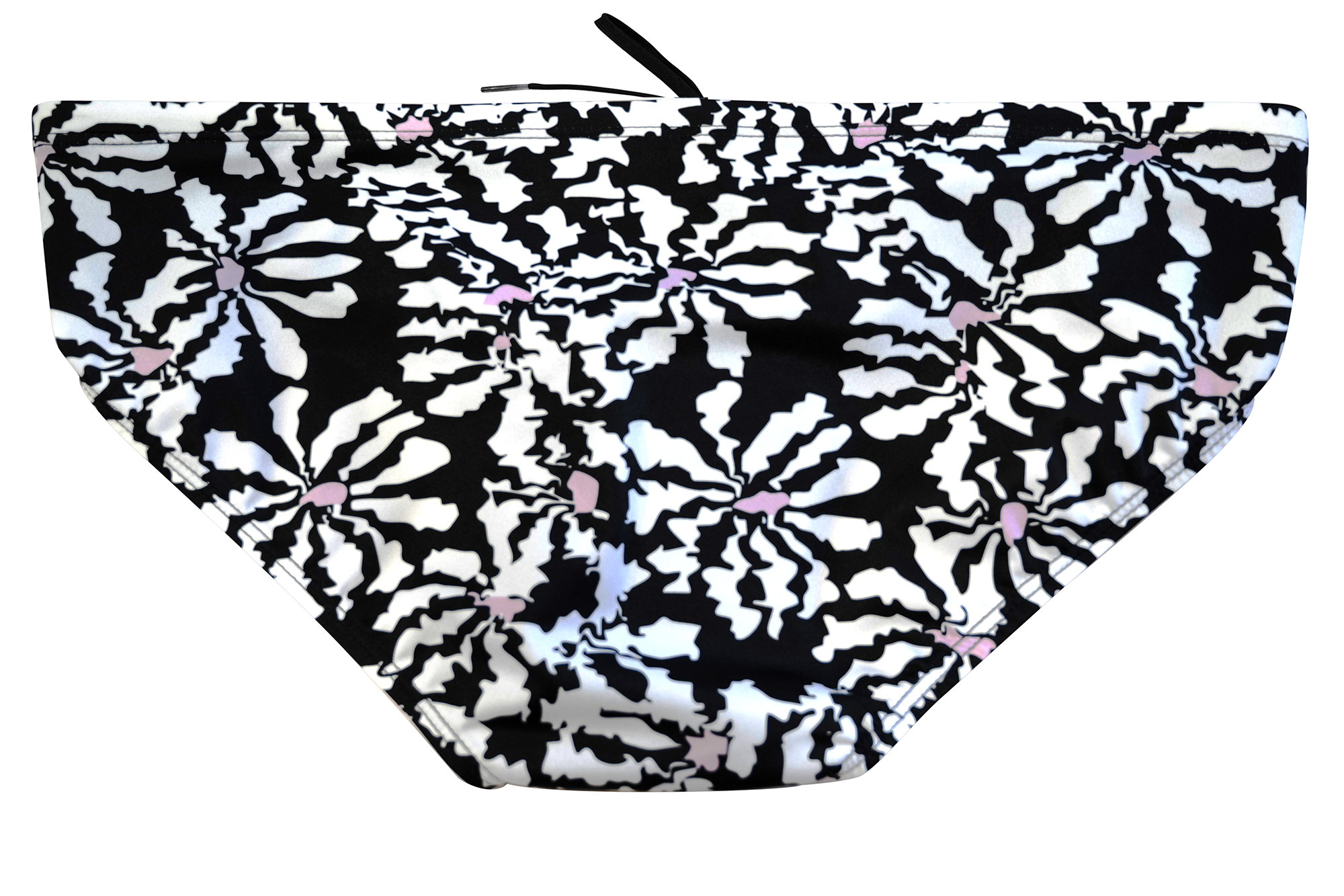 Flower Black // Mens Mid Brief