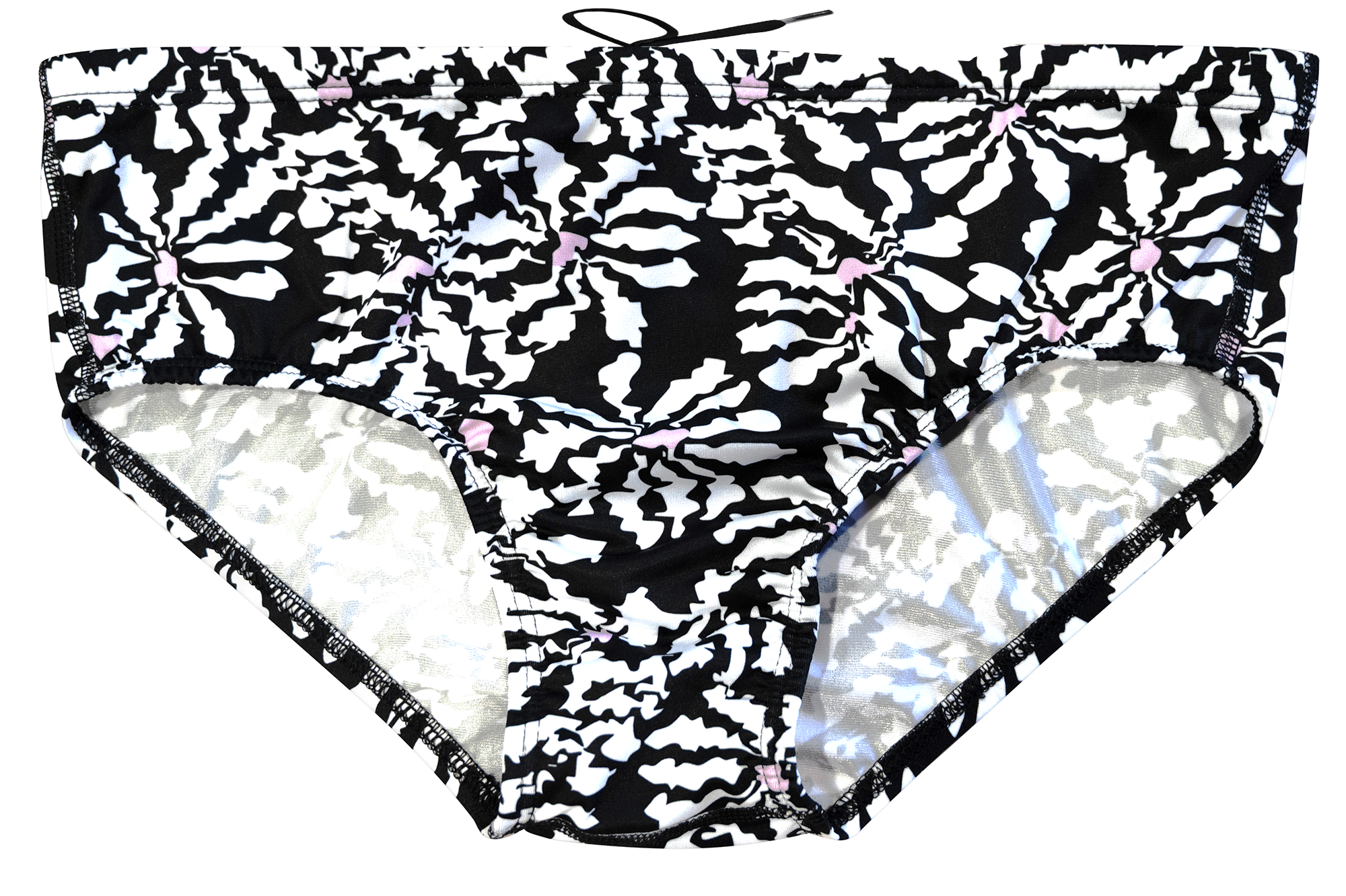 Flower Black // Mens Wide Brief