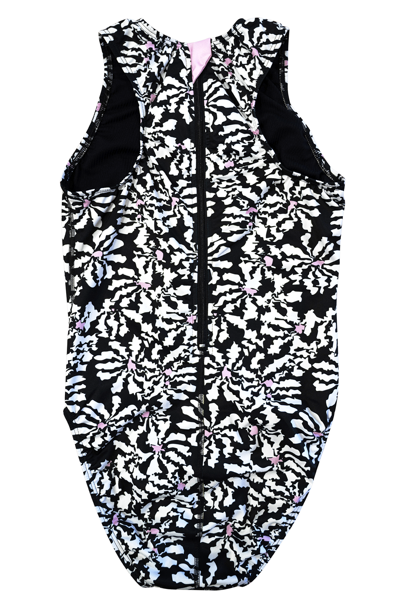 Flower Black // Womens Zip Up Waterpolo