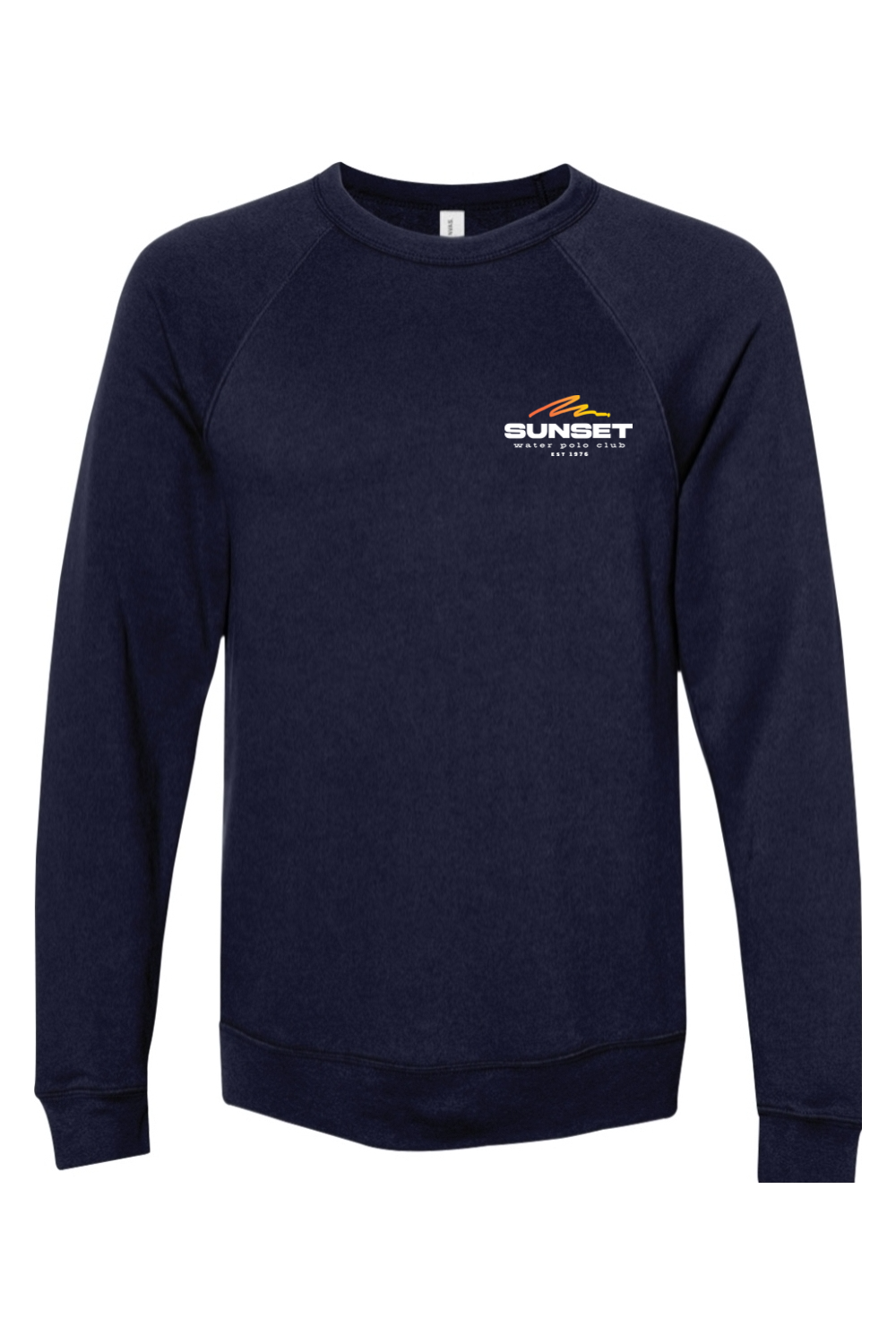 Sunset Water Polo Club // Bella + Canvas Sponge Fleece Raglan Crewneck Sweatshirt - Wave