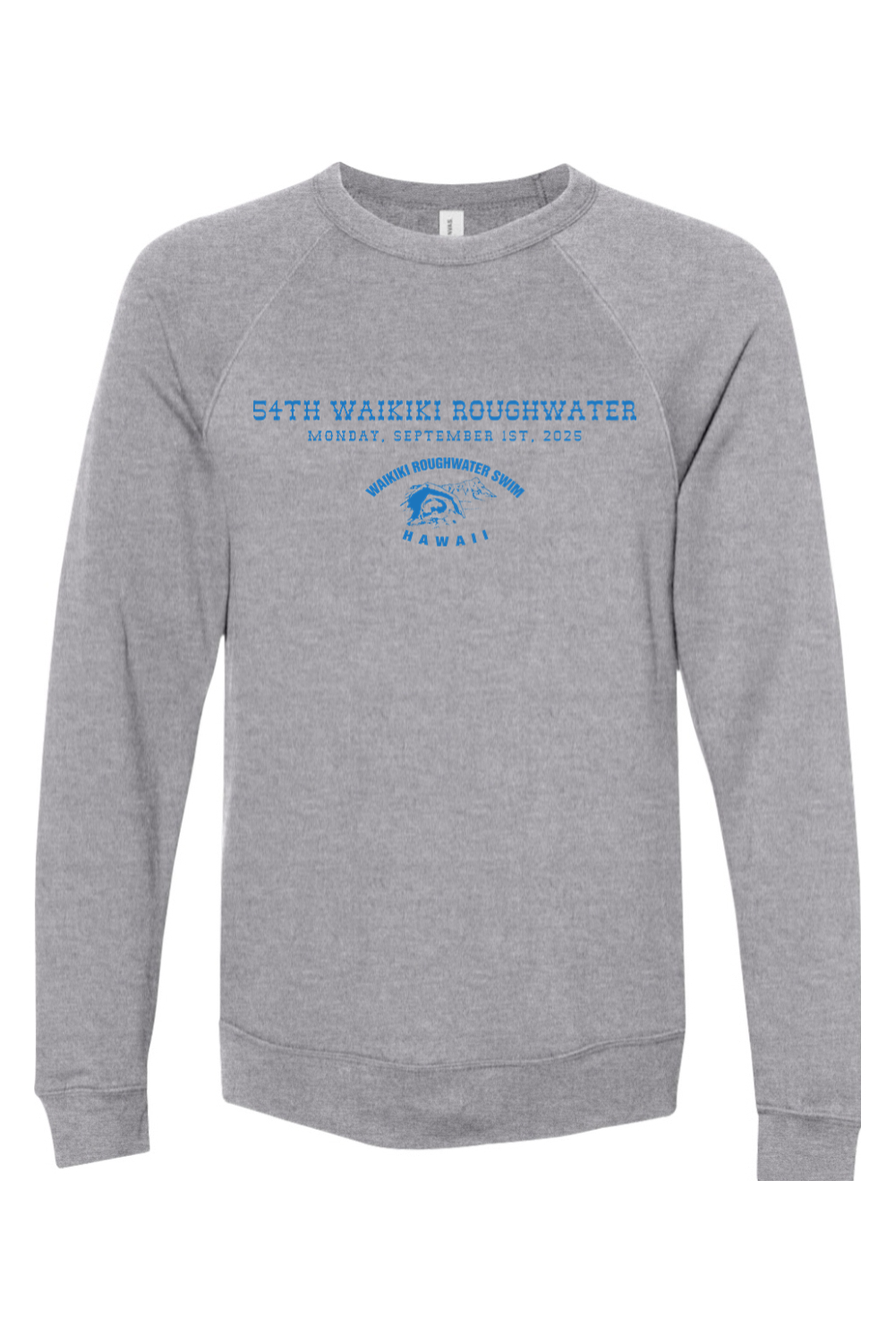 Waikiki Roughwater Swim 2025 // Sponge Fleece Raglan Crewneck Sweatshirt