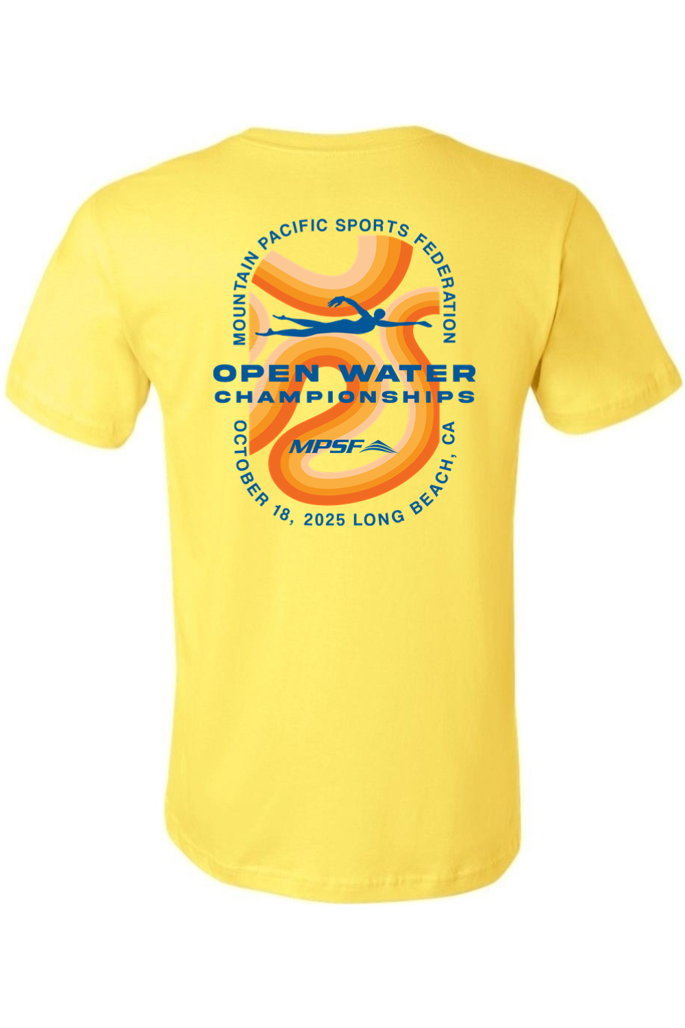 MPSF Open Water Champs 2025 T Shirt - Blue Text