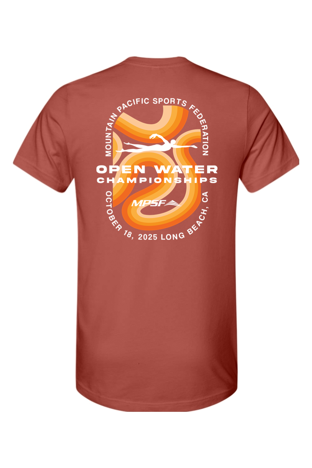 MPSF Open Water Champs 2025 T Shirt - White Text
