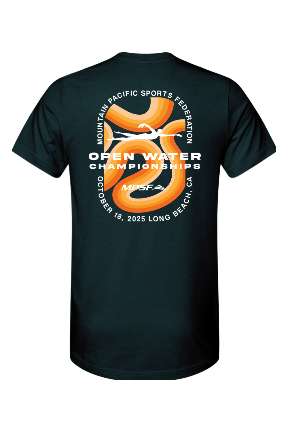 MPSF Open Water Champs 2025 T Shirt - White Text