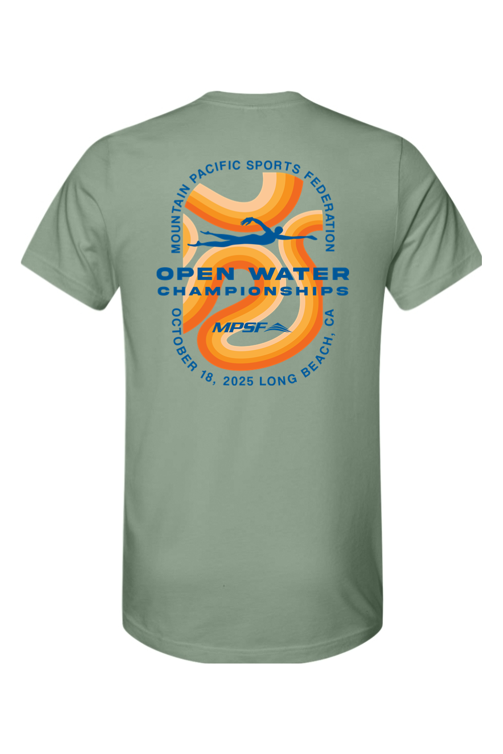 MPSF Open Water Champs 2025 T Shirt - Blue Text