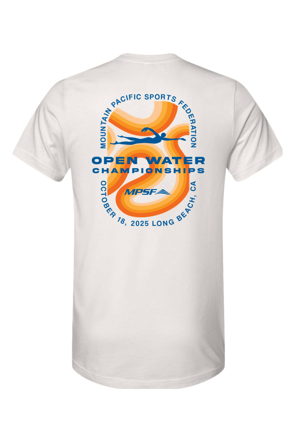 MPSF Open Water Champs 2025 T Shirt - Blue Text