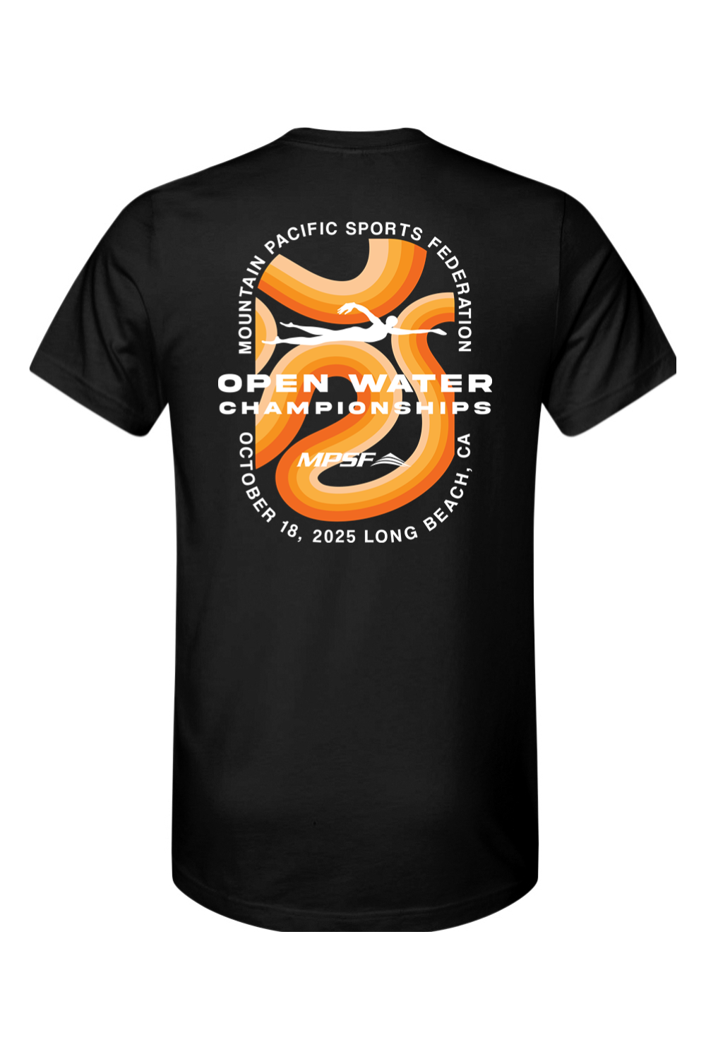 MPSF Open Water Champs 2025 T Shirt - White Text