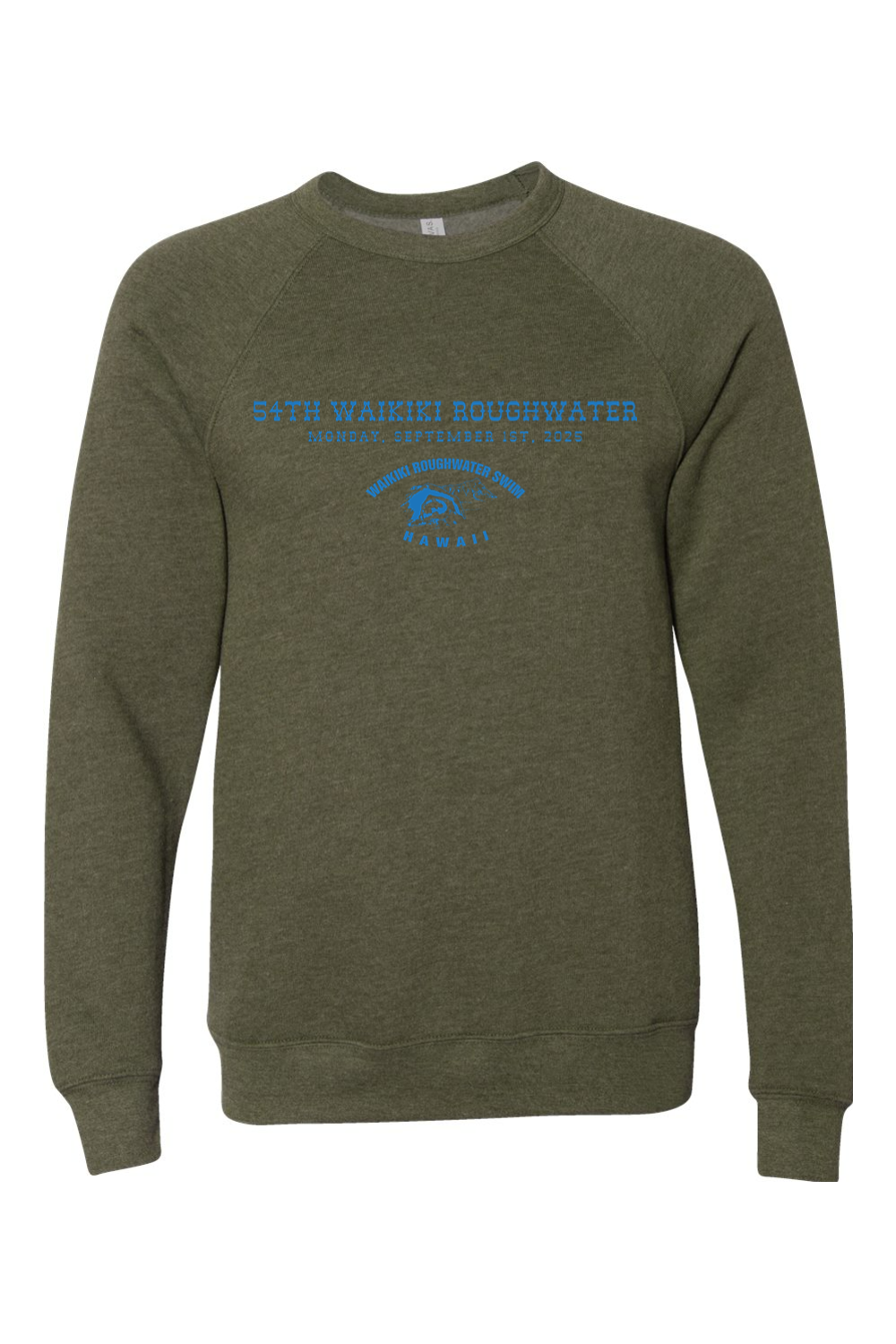 Waikiki Roughwater Swim 2025 // Sponge Fleece Raglan Crewneck Sweatshirt