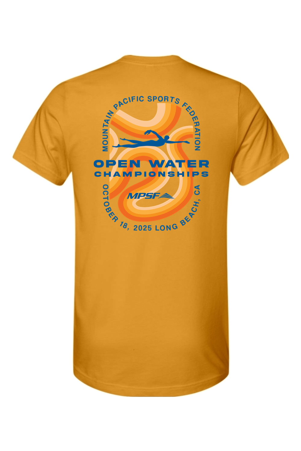 MPSF Open Water Champs 2025 T Shirt - Blue Text