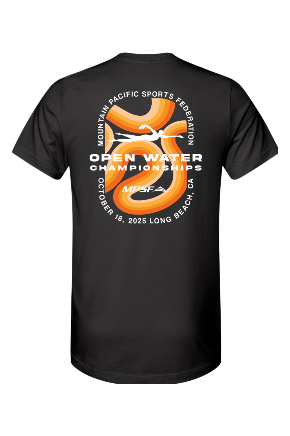 MPSF Open Water Champs 2025 T Shirt - White Text