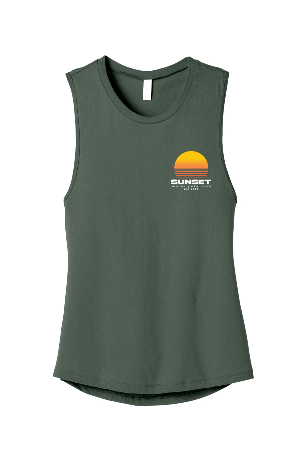 Sunset Water Polo Club // BELLA+CANVAS Women’s Jersey Muscle Tank - Sun