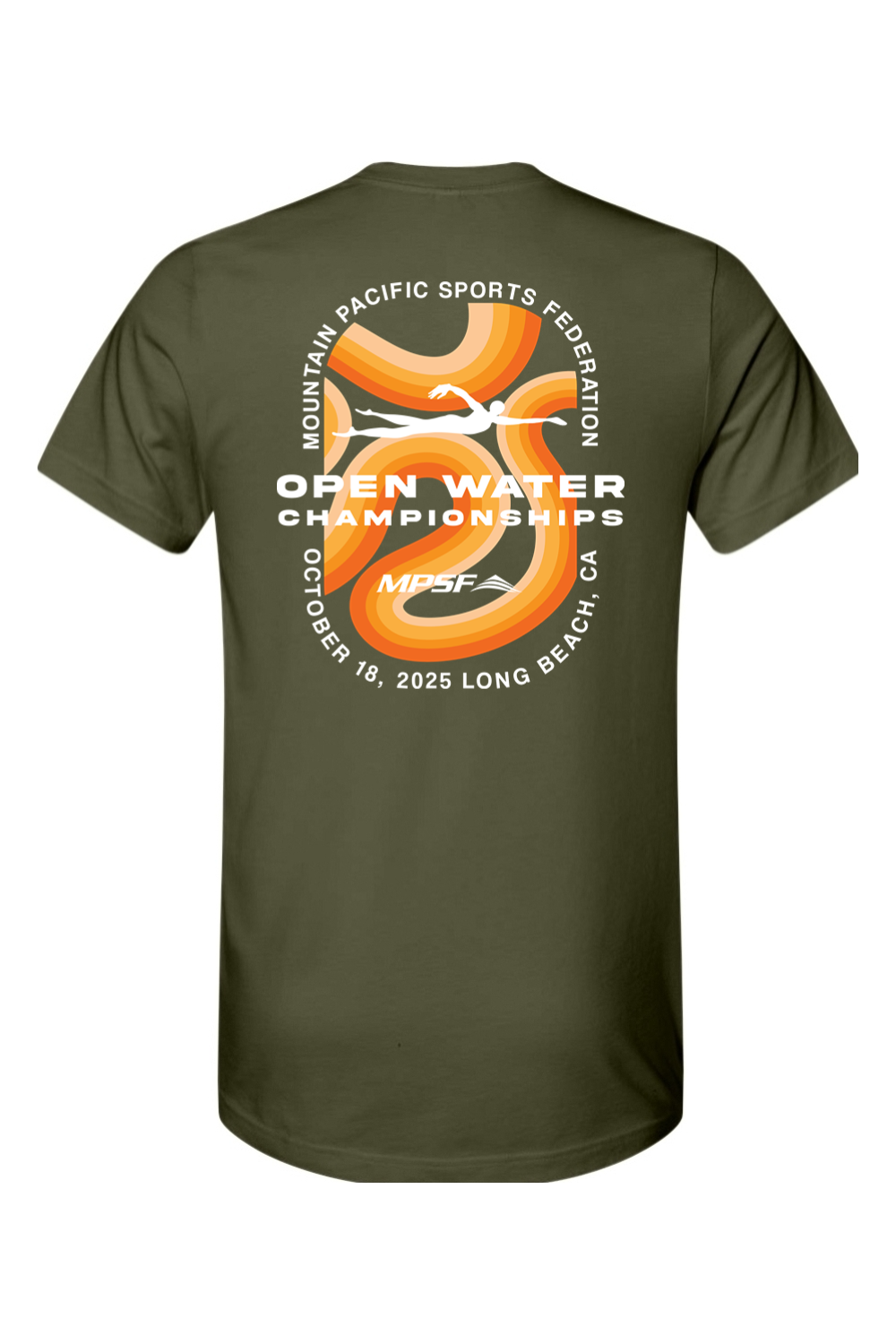 MPSF Open Water Champs 2025 T Shirt - White Text