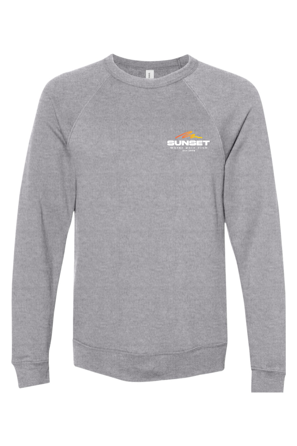 Sunset Water Polo Club // Bella + Canvas Sponge Fleece Raglan Crewneck Sweatshirt - Wave