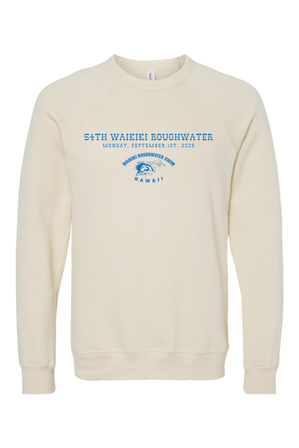 Waikiki Roughwater Swim 2025 // Sponge Fleece Raglan Crewneck Sweatshirt