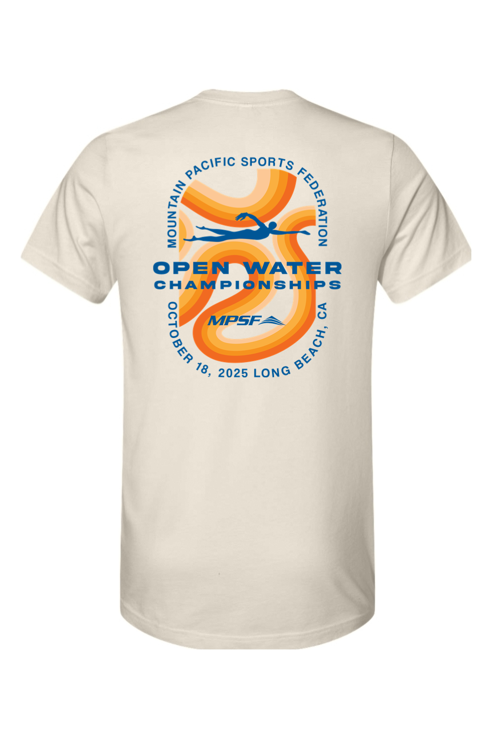 MPSF Open Water Champs 2025 T Shirt - Blue Text