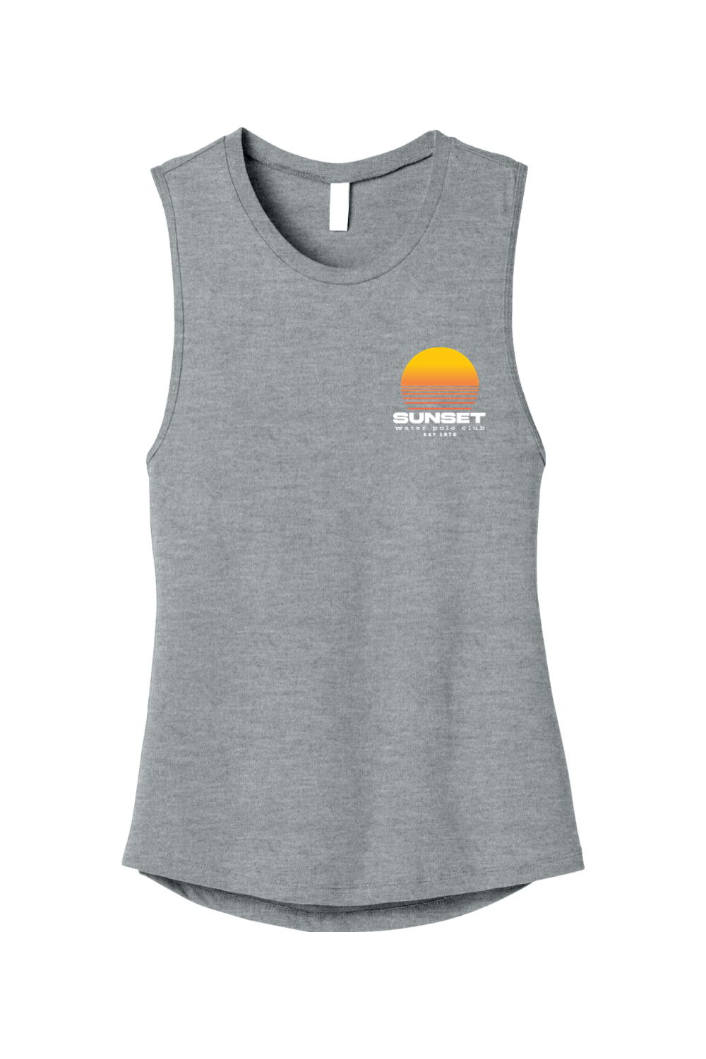 Sunset Water Polo Club // BELLA+CANVAS Women’s Jersey Muscle Tank - Sun