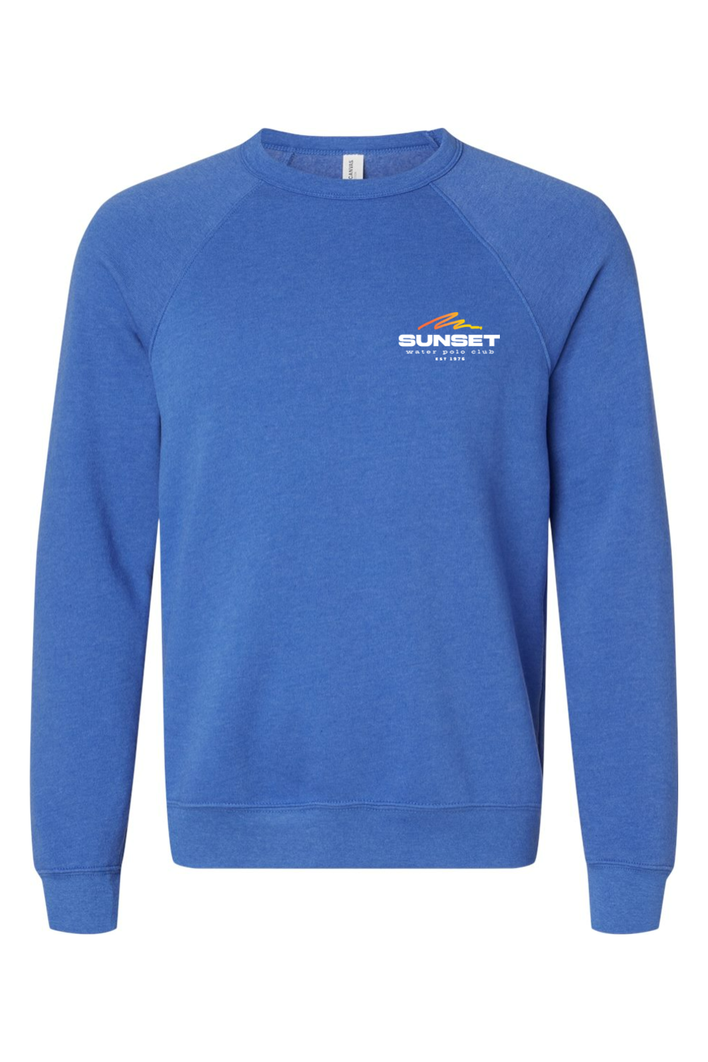 Sunset Water Polo Club // Bella + Canvas Sponge Fleece Raglan Crewneck Sweatshirt - Wave