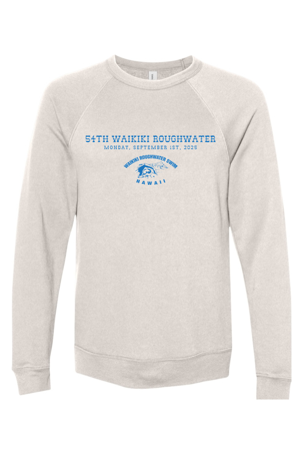 Waikiki Roughwater Swim 2025 // Sponge Fleece Raglan Crewneck Sweatshirt